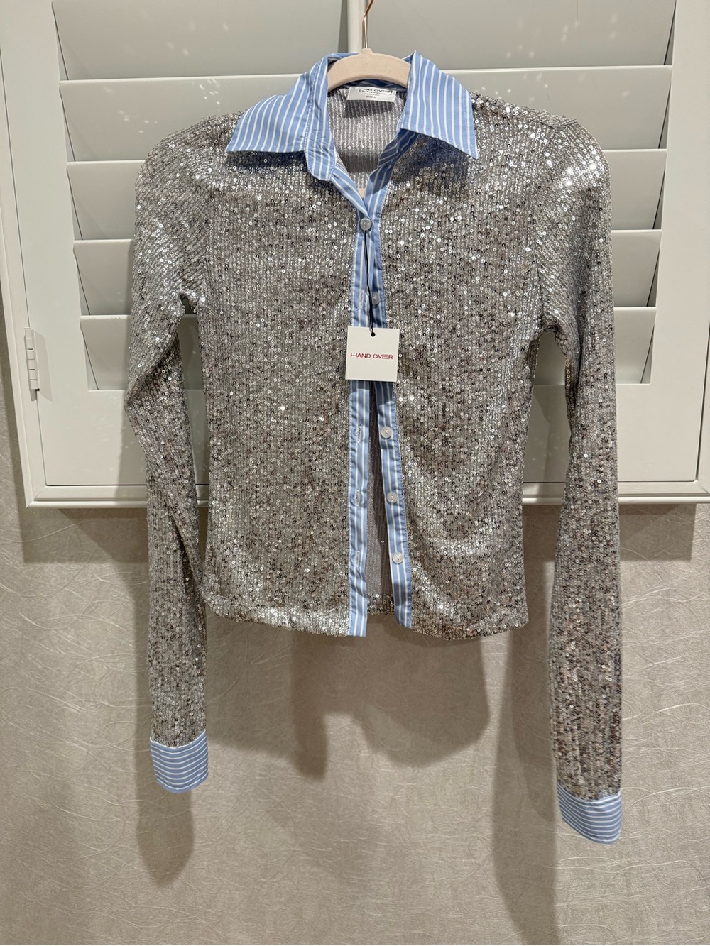 HANDOVER (h-andover) Jack’s Blouse silver sequin size M